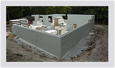 Advantage ICF foundations are easy to assemble