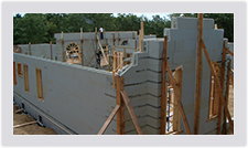 Advantage ICF blocks can be used for walls all the way to the roofline